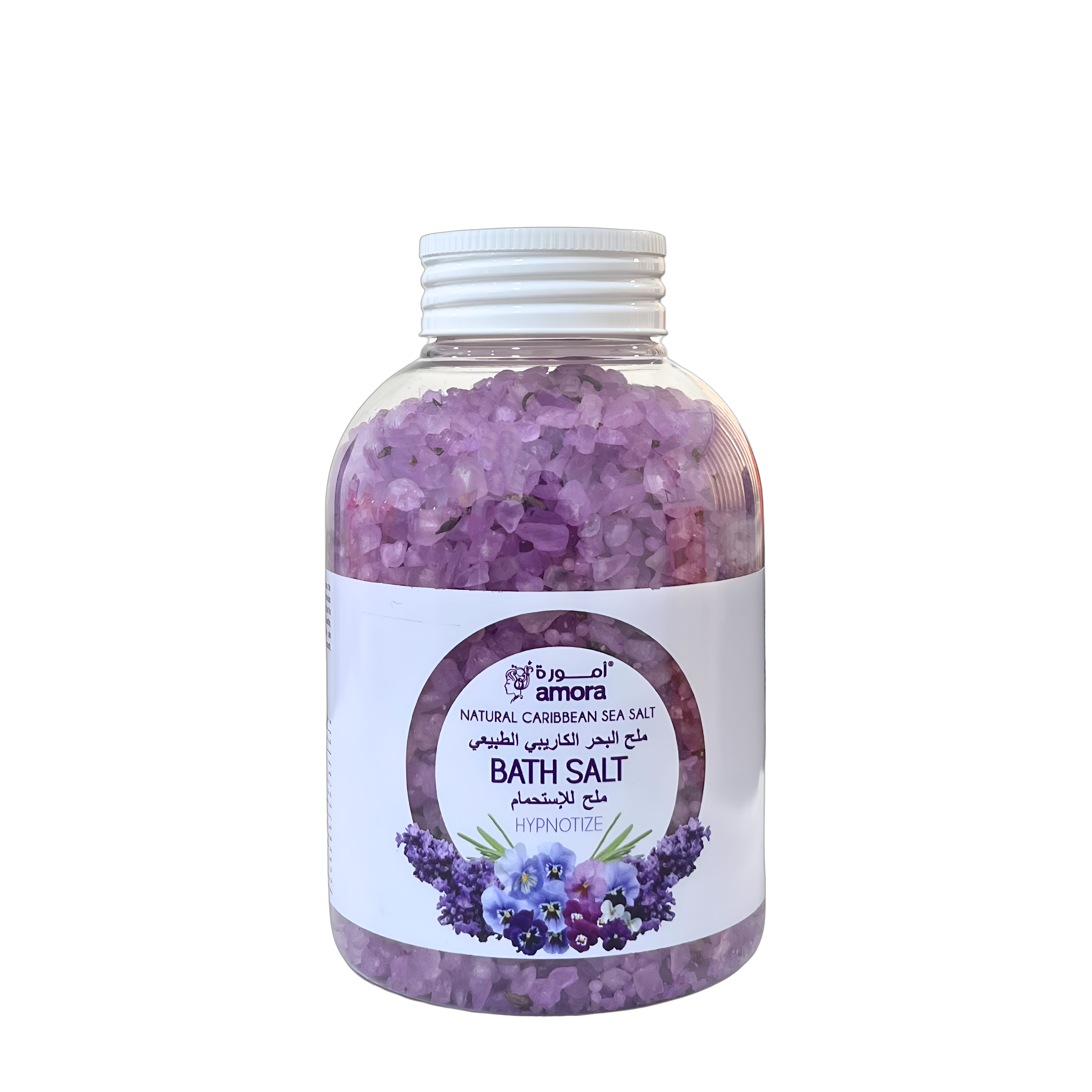 AMORA Caribbean Sea Bath Salt 600g – Adoration, Glamorous, Hypnotize, Seductive with Dried Petals & Aromatic Scents