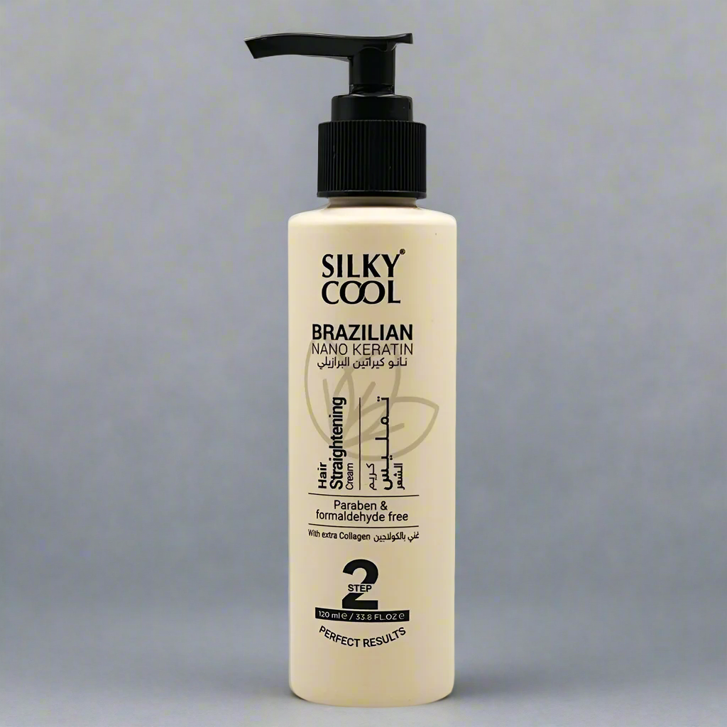 Silky Cool Brazilian Nano Keratin Hair Straightening INDIVIDUAL – 120ml (4-Step Treatment) Smooth, Straighten, Nourish & Shine Professional Grade Hair Care