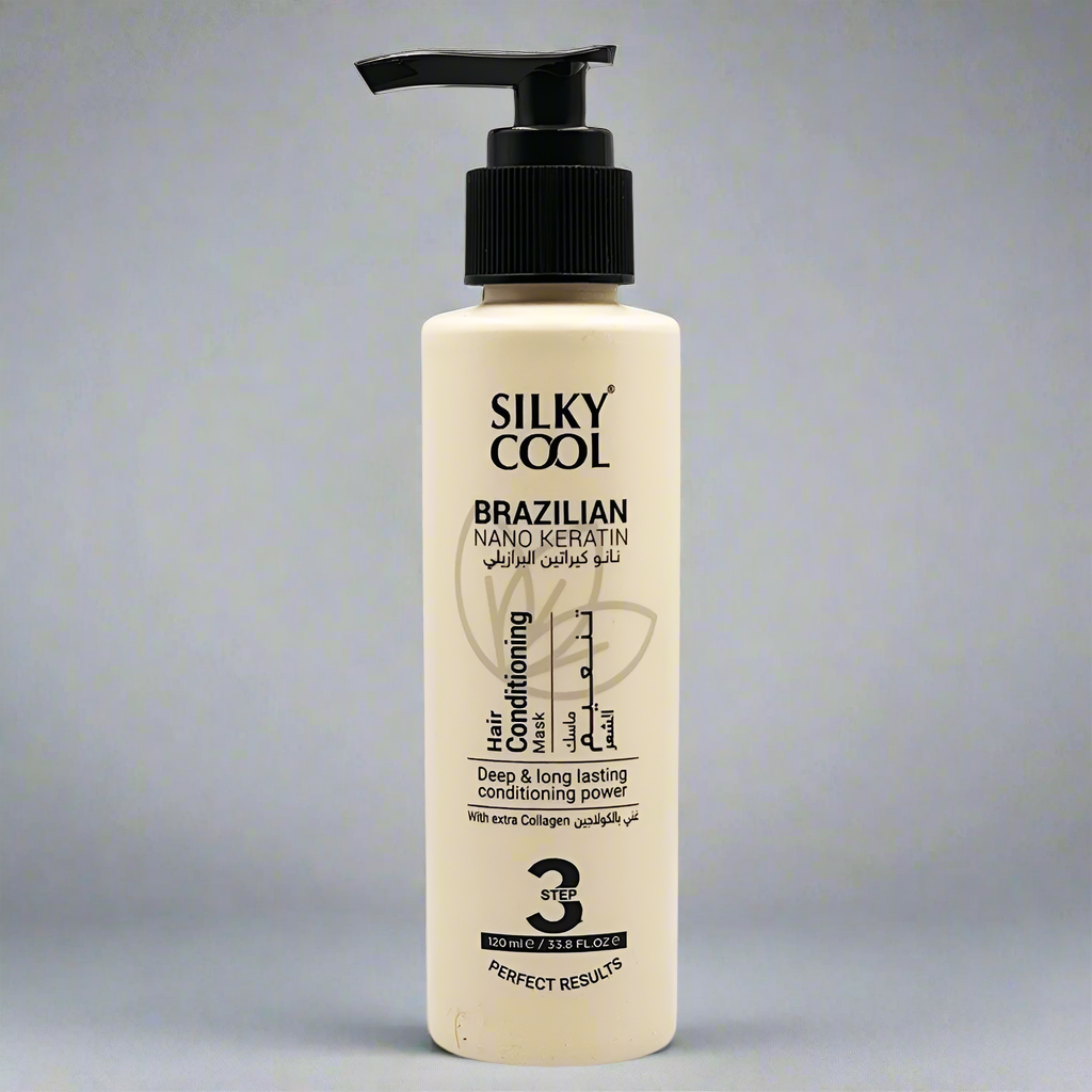 Silky Cool Brazilian Nano Keratin Hair Straightening INDIVIDUAL – 120ml (4-Step Treatment) Smooth, Straighten, Nourish & Shine Professional Grade Hair Care