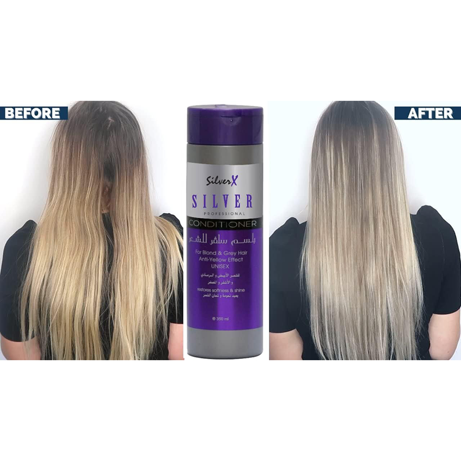 SilverX Deep Conditioning Purple Conditioner – Nourishes, Hydrates & Repairs Blonde, Silver & Highlighted Hair – Anti-Brass Formula, Salt & Sulfate Free – Soft, Manageable, Radiant Hair – 350ml
