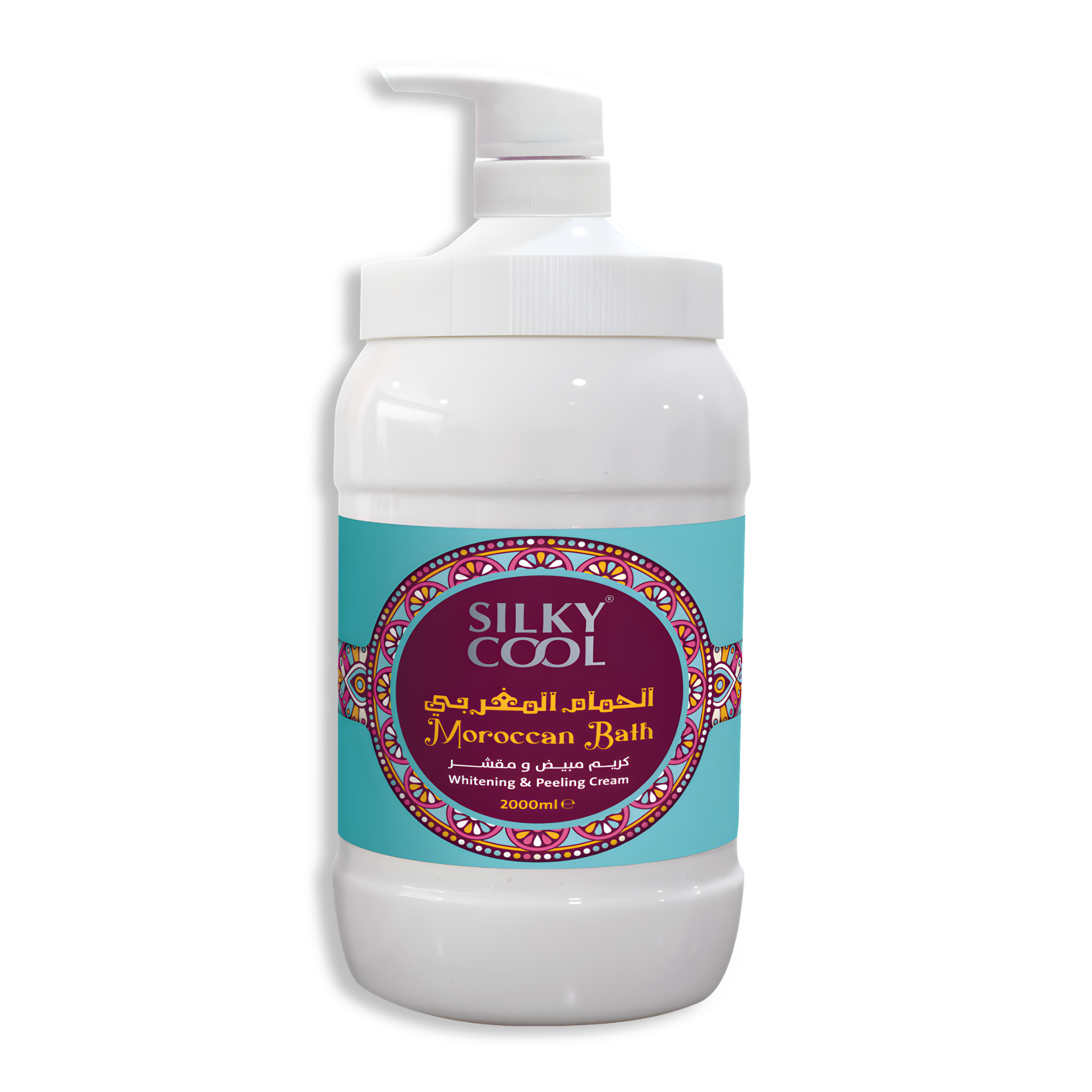 Silky Cool Moroccan Bath Whitening & Peeling Cream Scrub 2000ml – Gentle Exfoliating Cream for Radiant Skin
