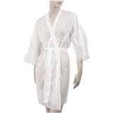Disposable White Kimono Robe – Non-Woven (1 Pc) | Lightweight & Hygienic Protection