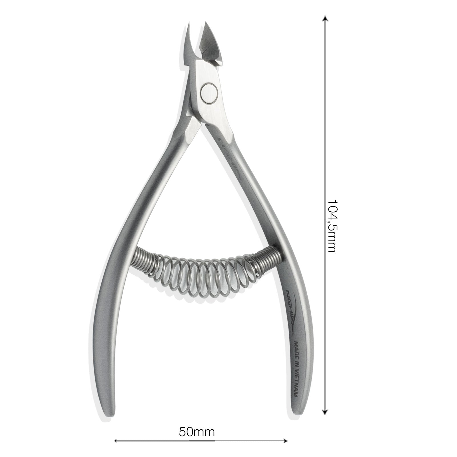 Nghia Cuticle Nipper CL-S01 – 7mm Stainless Steel Precision Nail Cutter with Spiral Spring & Anti-Rust Joints