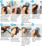 Walker Tape Hair Extension Tape  Blue : Strong, Long-Lasting Adhesive for Hair Extensions, Wigs & Toupees