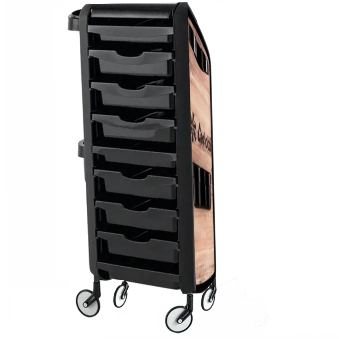 Ceriotti Trolley Elogy Black with Wood Panel
