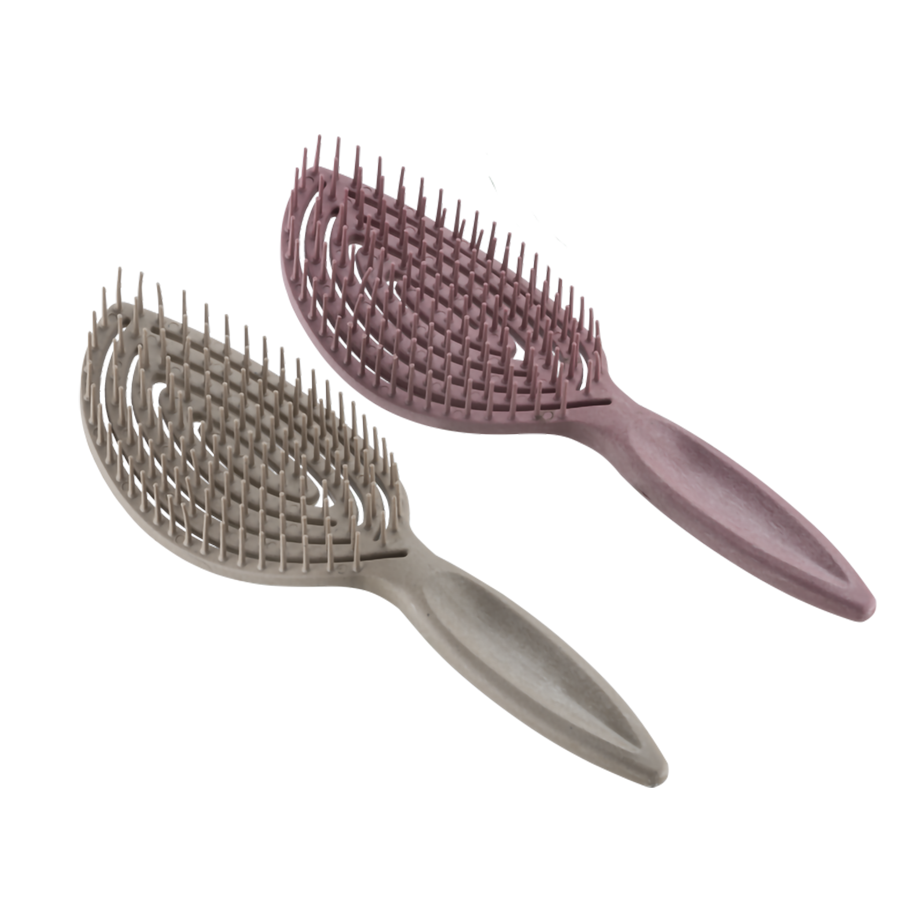 Dompel Amazonia Eco-Friendly Hair Brush – Sustainable Detangling Brush for Long, Thick Hair Made with Organic Coffee Grounds – Aromatic, Biodegradable, and Recyclable Styling Tool