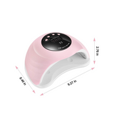 72W LED UV Nail Lamp T5 – Pink | Fast Gel Nail Dryer with Auto Sensor, 4 Timer Settings, Low Heat Mode | Corded Nail Curing Light for Gel Polish, Fingernails & Toenails