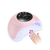 72W LED UV Nail Lamp T5 – Pink | Fast Gel Nail Dryer with Auto Sensor, 4 Timer Settings, Low Heat Mode | Corded Nail Curing Light for Gel Polish, Fingernails & Toenails