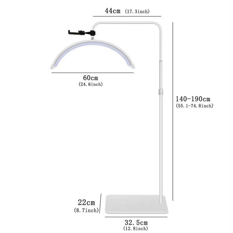 Vertical LED Moon Light HD-M6X – Adjustable Height, 360° Rotatable with Remote Control, Dimmable Light for Eyelash Extensions, Makeup, Reading & Beauty Tasks