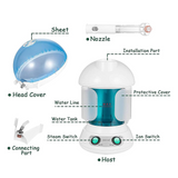 2-in-1 Hair and Facial Steamer – Portable Ion Steam Device for Deep Cleansing, Skin Hydration & Hair Moisturizing Treatment