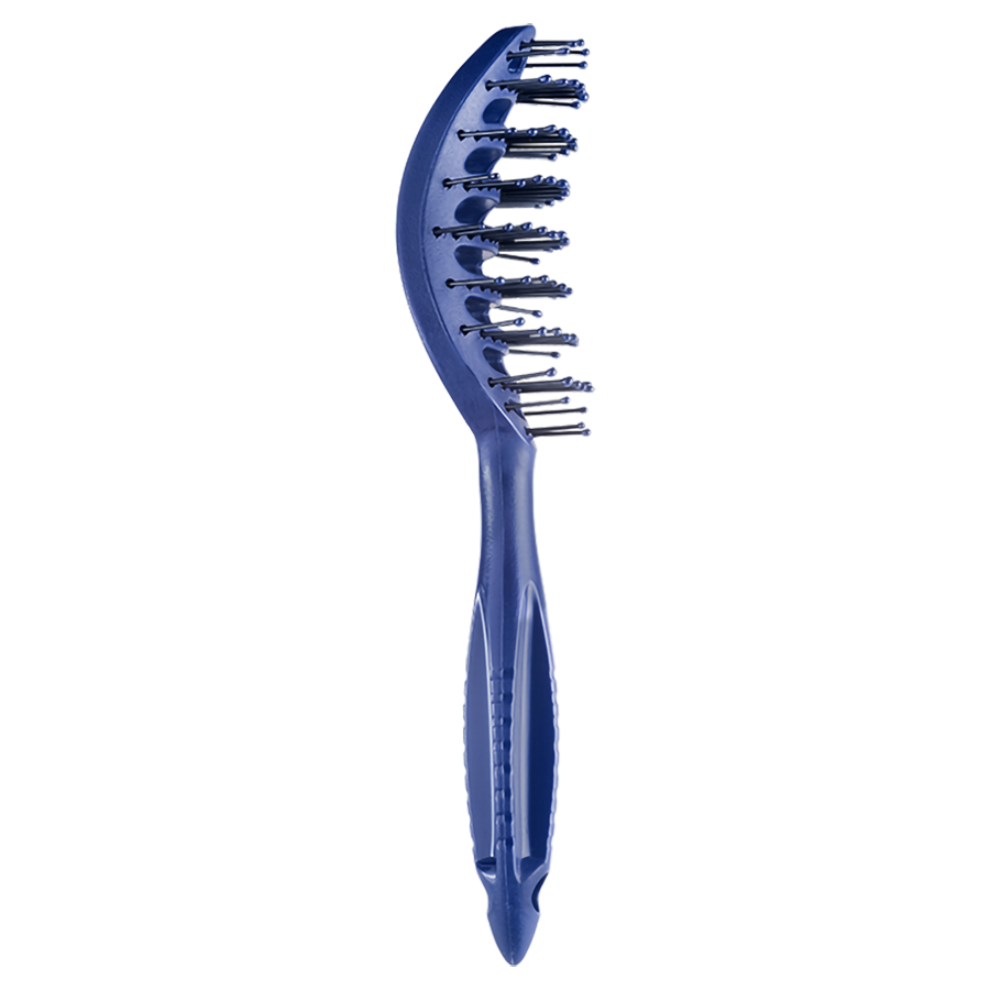 Dompel Anatomica Brush 4070 – Ergonomic Detangling Hair Brush with Curved Bristles for Wet & Dry Hair – Blue, Cherry, Pink