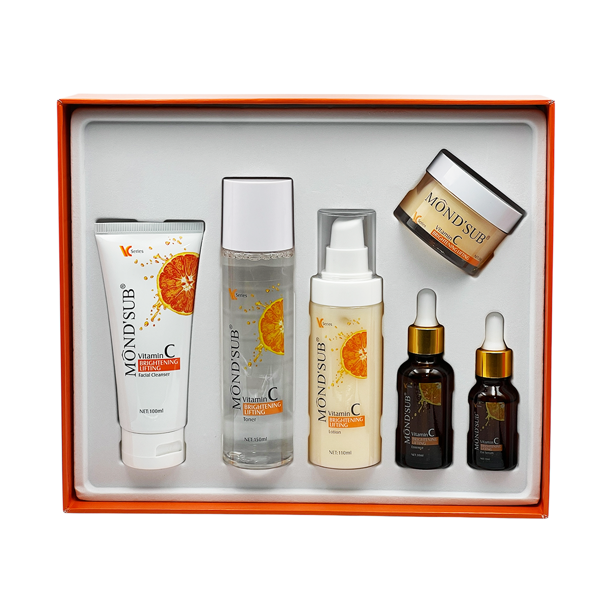 Mondsub Vitamin C Skin Care Set (6 in 1) – Brightening, Hydrating, Anti-Aging, and Radiant Skin Care Kit
