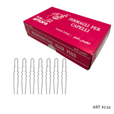 Amora Hairpins 200g – Art #336 , U-Shaped Hairpins with 3 Wave Curves on Top Third & Straight Design for Secure Hold, Ideal for Updos, Buns & Everyday Styling ,Professional Salon Hair Accessories