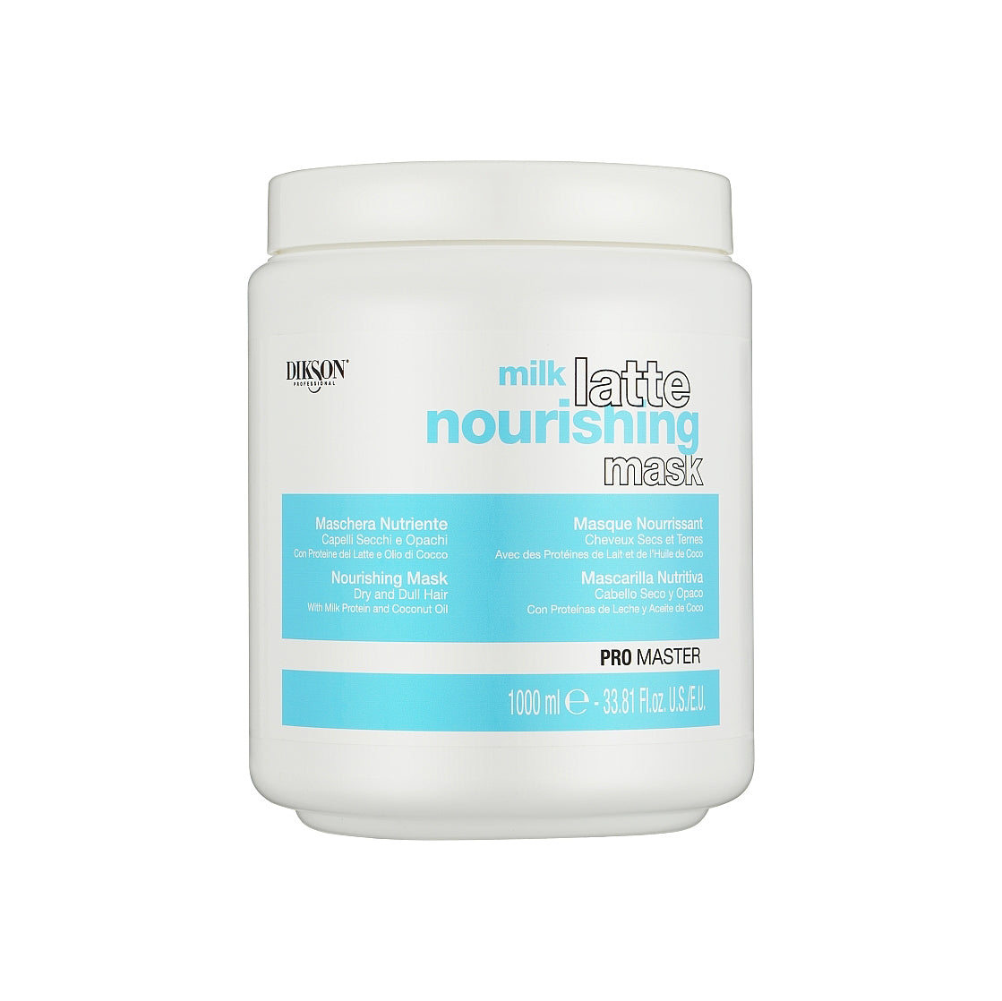 Dikson Pro Master Hair Mask 1000ml -Milk Nourshing for Gentle Cleansing and Conditioning