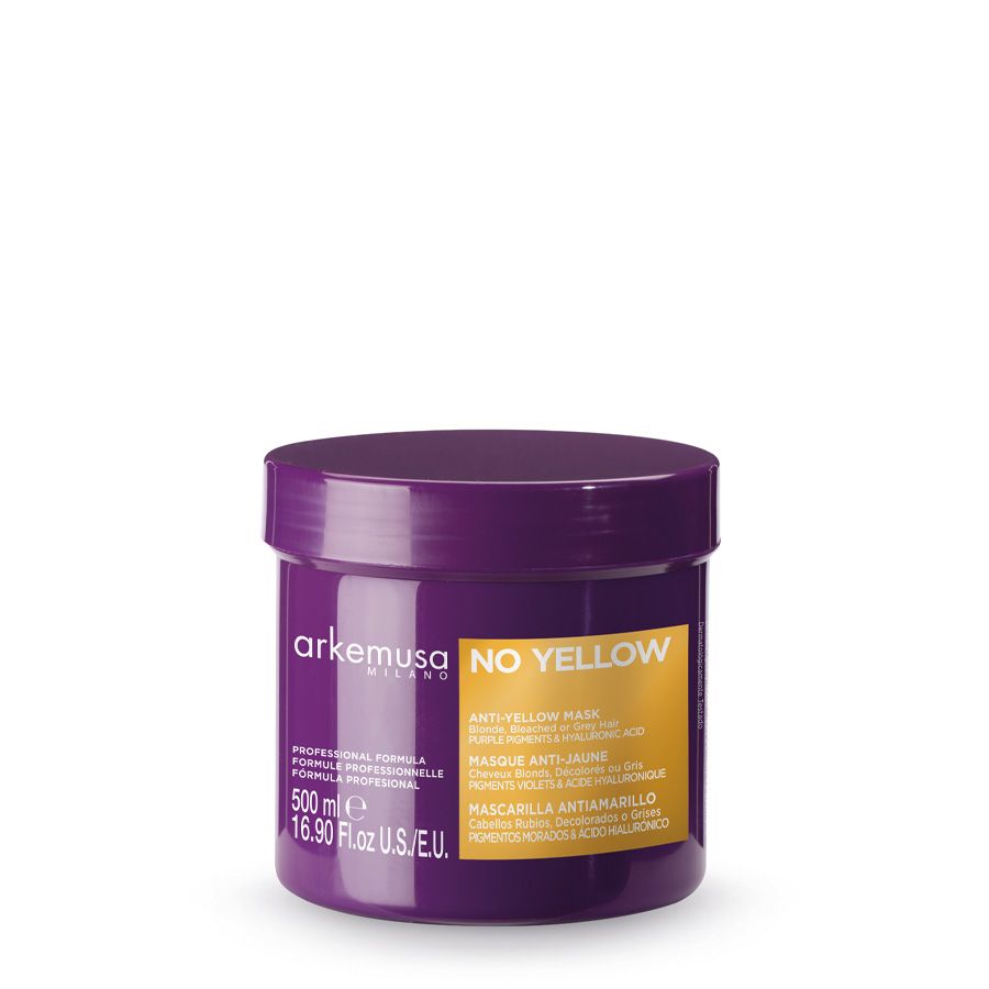 Arkemusa Anti Yellow Hair Mask 500 ml - Neutralizes Yellowish Tints, Deeply Nourishes & Moisturizes Your Hair