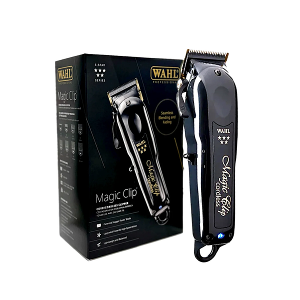WAHL 5 Star Black Cordless Magic Clip – Professional Hair Clipper