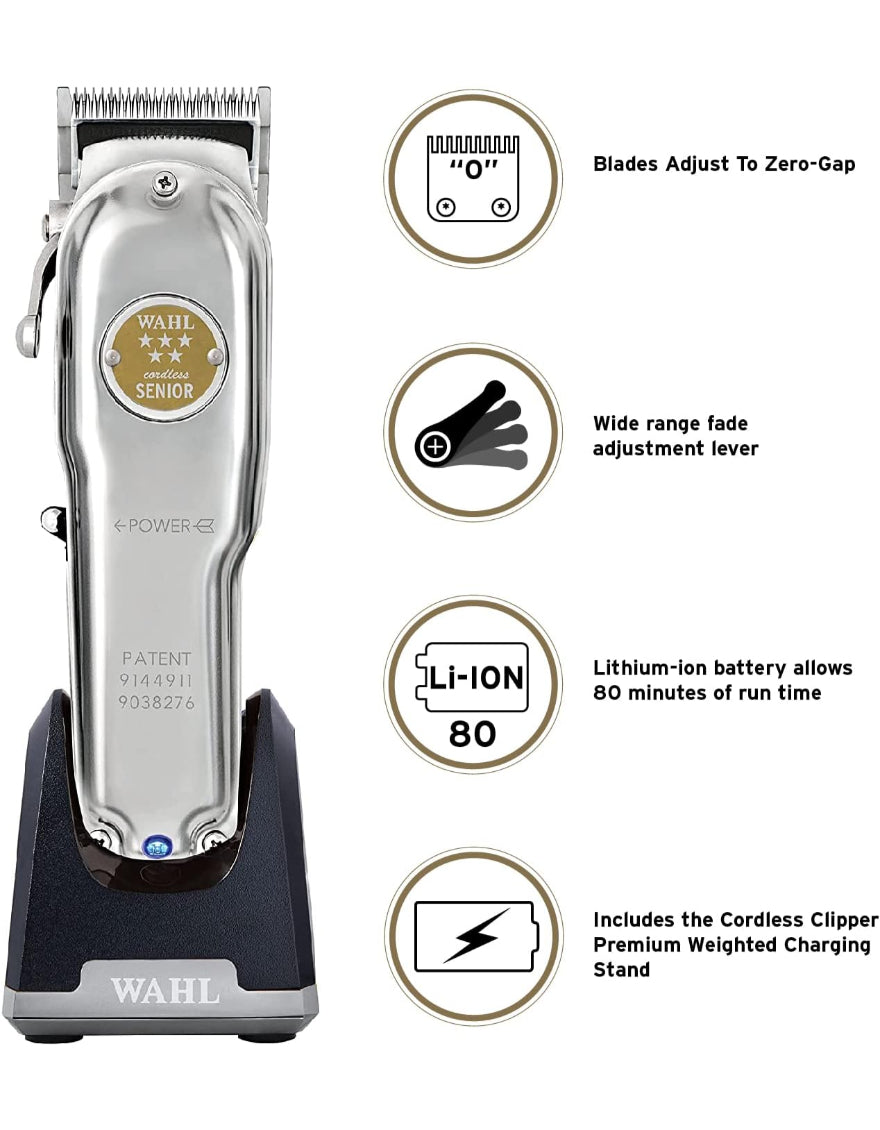 WAHL 5* Senior Cordless Hair Clipper Metal (Special Edition)