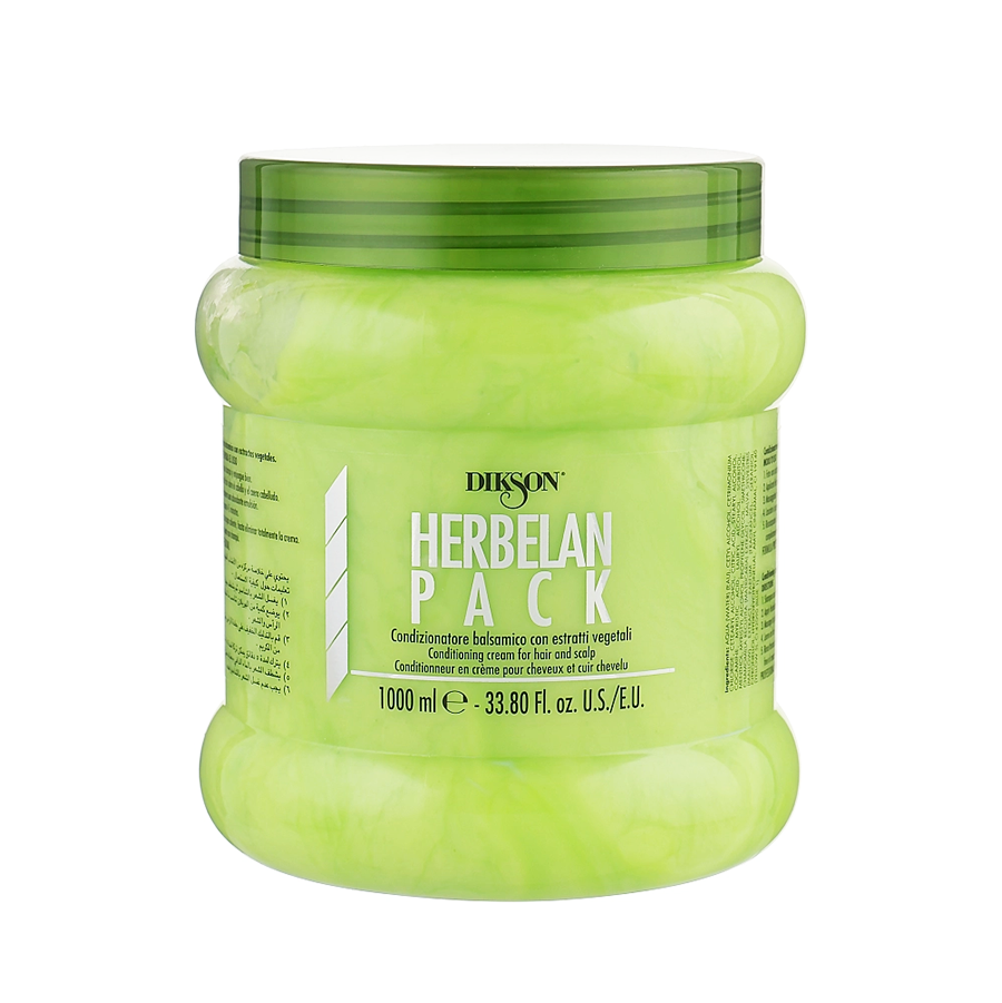 Dikson Herbelan Pack 1000 ml Conditioner - Botanical Treatment for Colored & Damaged Hair | Menthol-Infused Scalp & Shine Repair