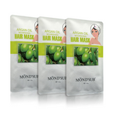 Mondsub Elastic Disposable Hair Mask 40G – Argan Oil, Coconut Oil & Shea Butter , Deep Nourishing, Hydrating & Strengthening Treatment for Damaged & Dry Hair