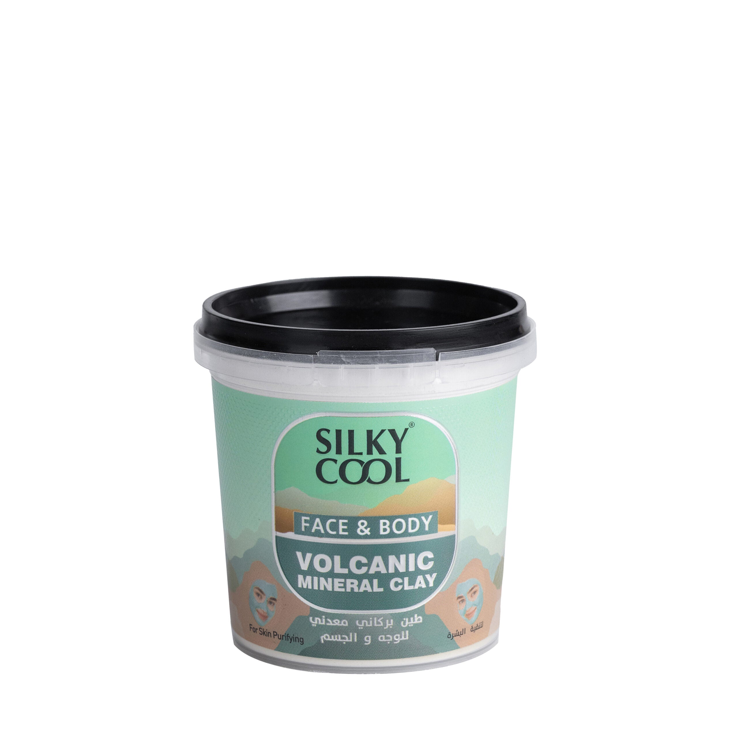 Silky Cool- Face & Body- Volcanic Mineral Clay : Unveil Radiant Skin with Deep-Cleansing & Rejuvenating Benefits - 125g
