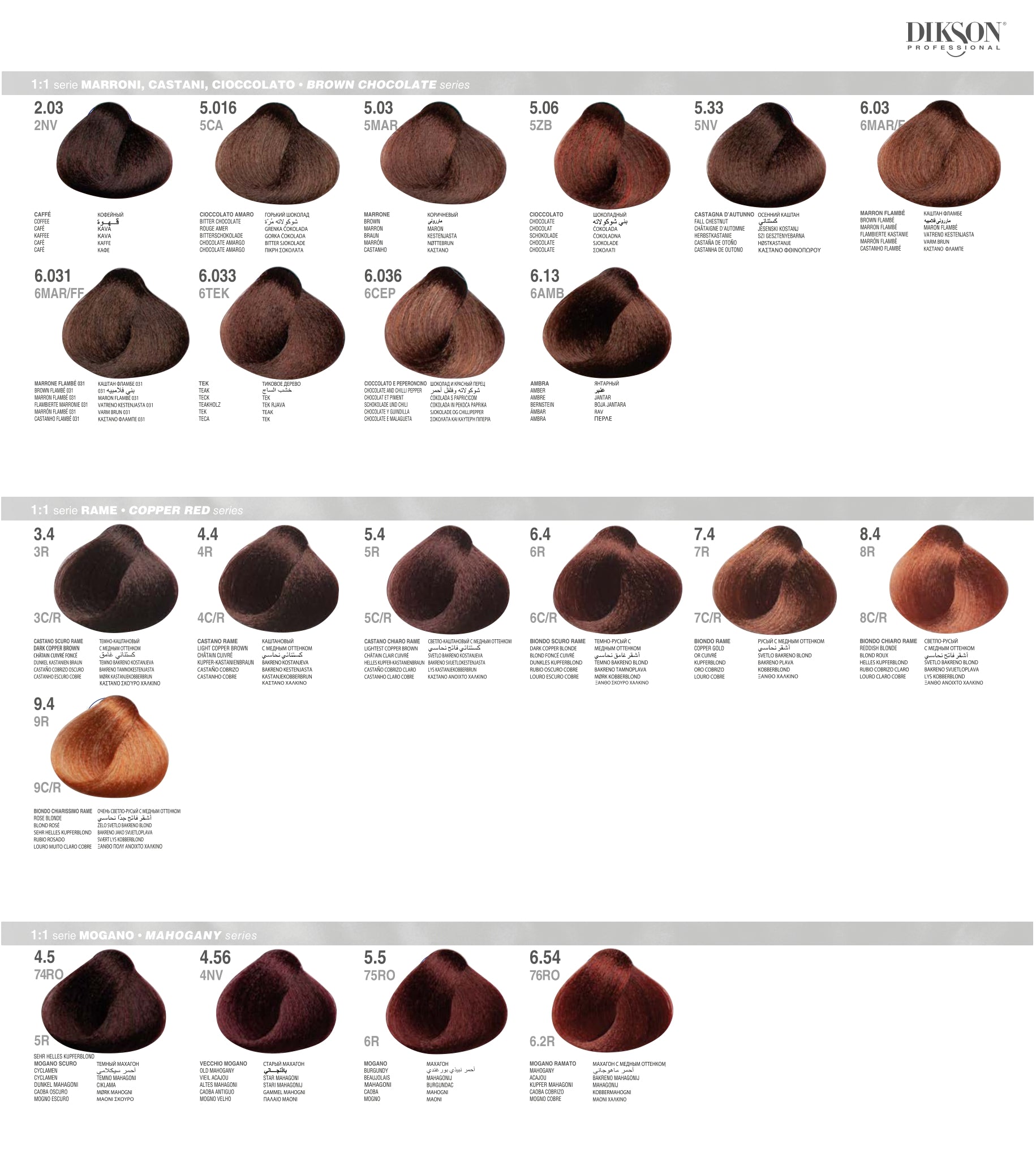 Dikson Color Chart - Discover Your Perfect Shade