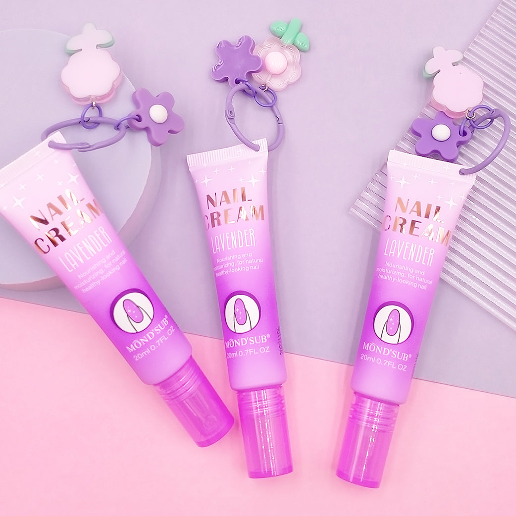 Mondsub Nail Cream 20ml (1 pc)  – Cherry Blossom & Lavender, Nail Strengthening, Repair & Moisturizing Cream for Brittle, Dry, Damaged Nails & Cuticle Care