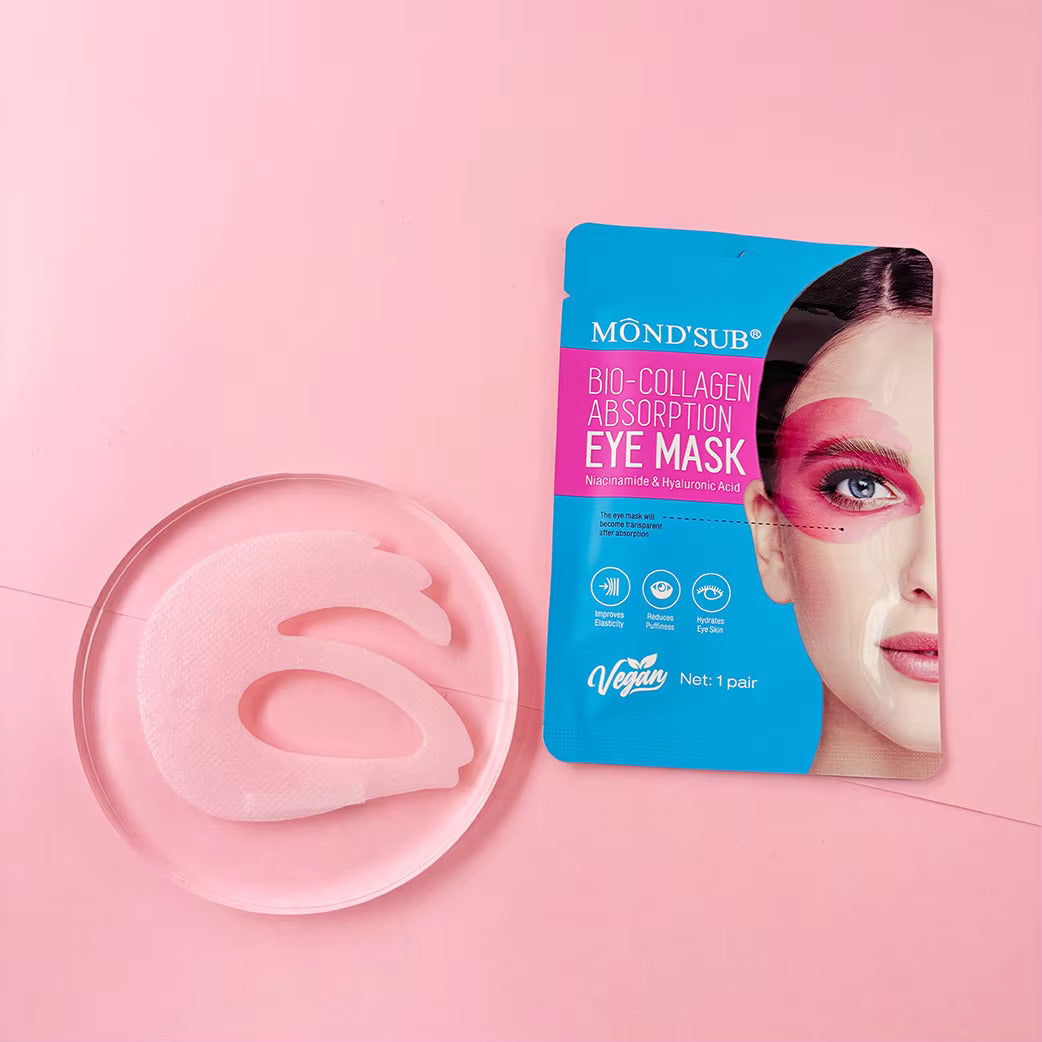 Mond’Sub Bio-Collagen Eye Mask (1 Pair) – Hydrating, Brightening & Anti-Aging Hydrogel Mask for Wrinkles, Dark Circles & Puffy Eyes