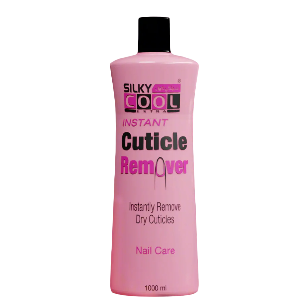 Silky Cool Cuticle Remover 1000ml (Pink) – Professional Liquid Cuticle Softener for Manicure & Pedicure , Nail Care Treatment