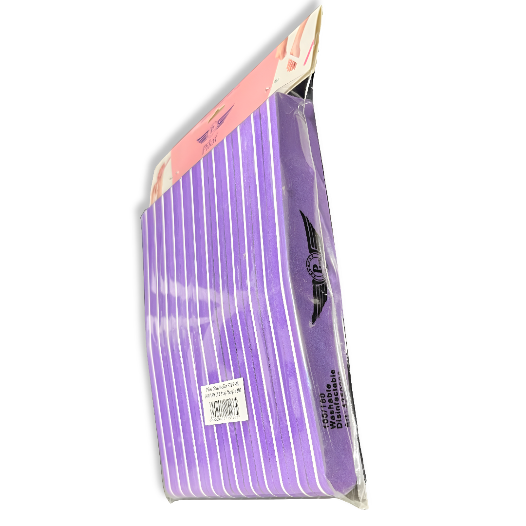 Pilot 12 Pcs Pack Nail Buffer S7PP-M 100/180 - (Purple) PNB-203