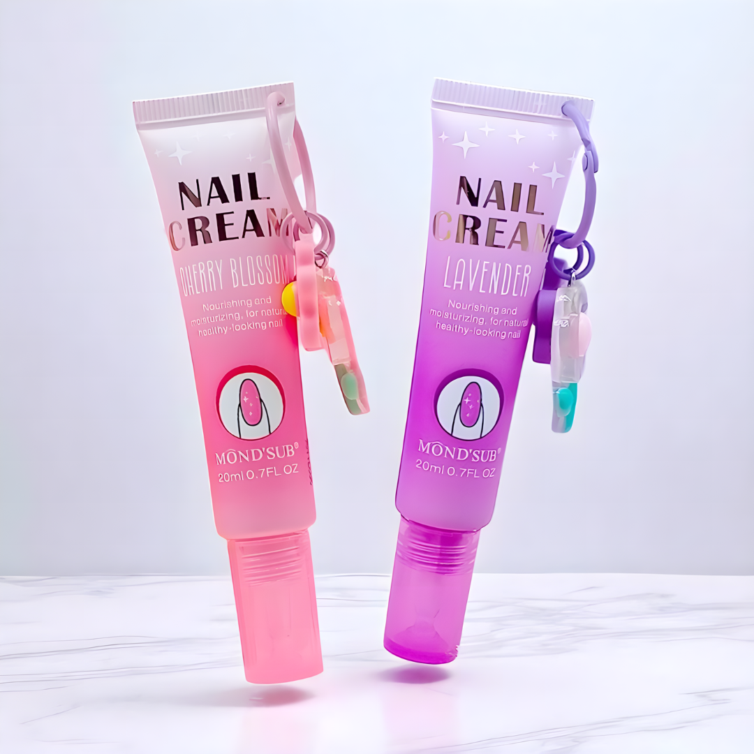 Mondsub Nail Cream 20ml (1 pc)  – Cherry Blossom & Lavender, Nail Strengthening, Repair & Moisturizing Cream for Brittle, Dry, Damaged Nails & Cuticle Care