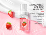 Mond’Sub Vegan Face Cleansing Mousse 120ml – Hydrating, Brightening, Oil-Control & Gentle Foaming Facial Cleanser (Strawberry, Blueberry, Green Tea, Vitamin C)