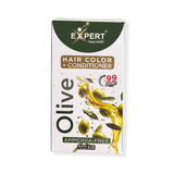 Expert Hair Color + Conditioner – Ammonia-Free Black Hair Dye with Natural Oils , 100% White Hair Coverage , Deep Conditioning Care