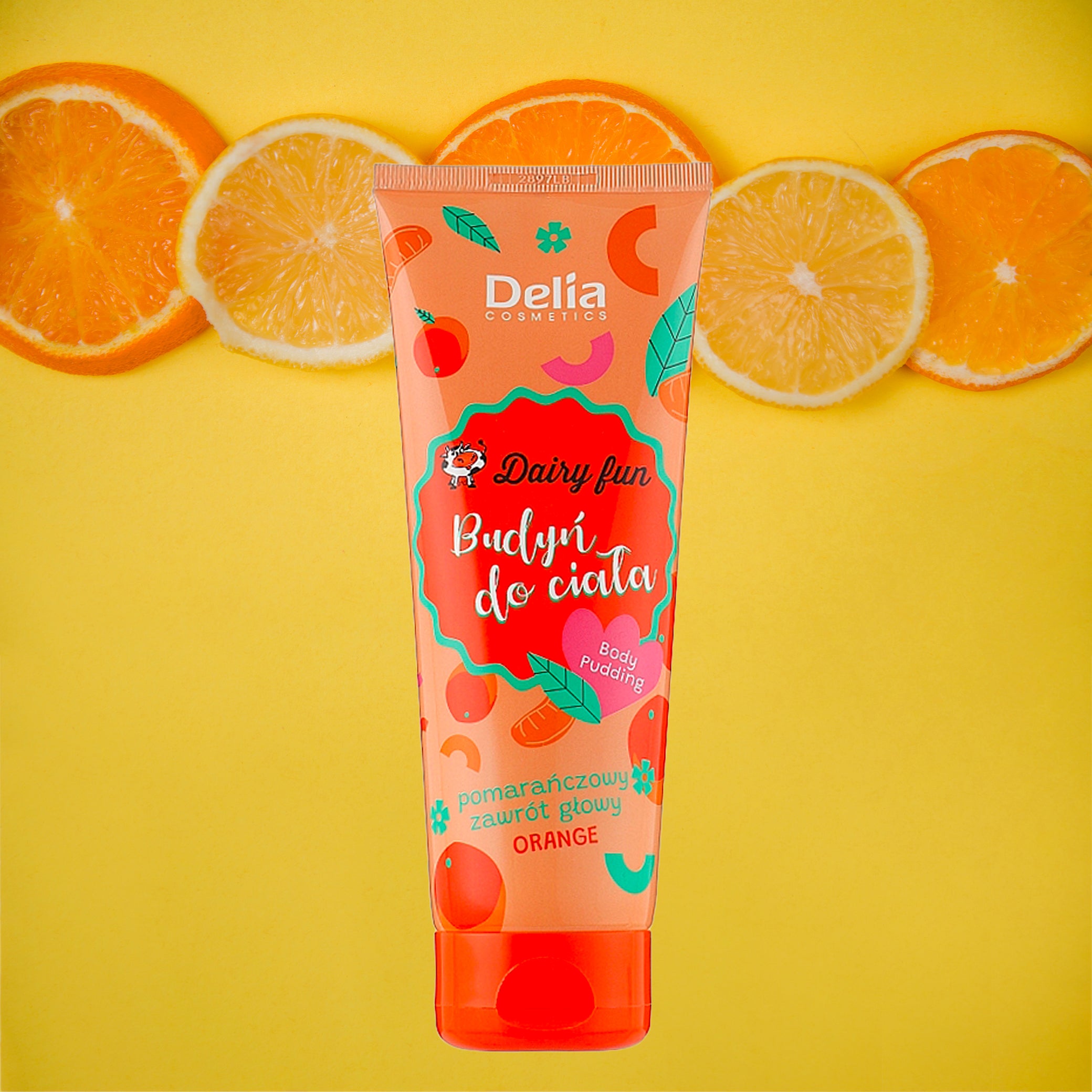 Delia Body Pudding Moisturizing Body Cream 250g - Orange