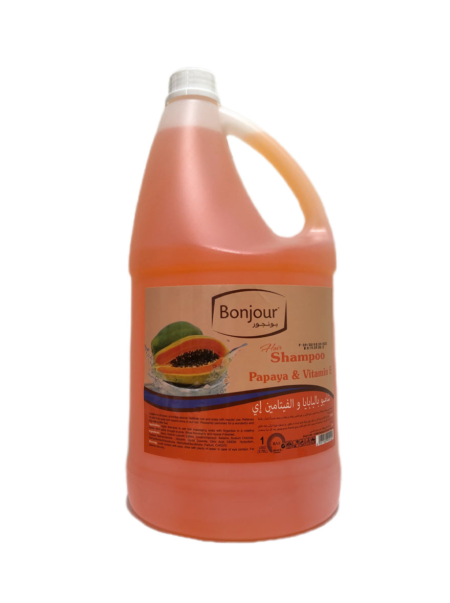 Bonjour Hair Shampoo 3.78 L Papaya & Vitamin E
