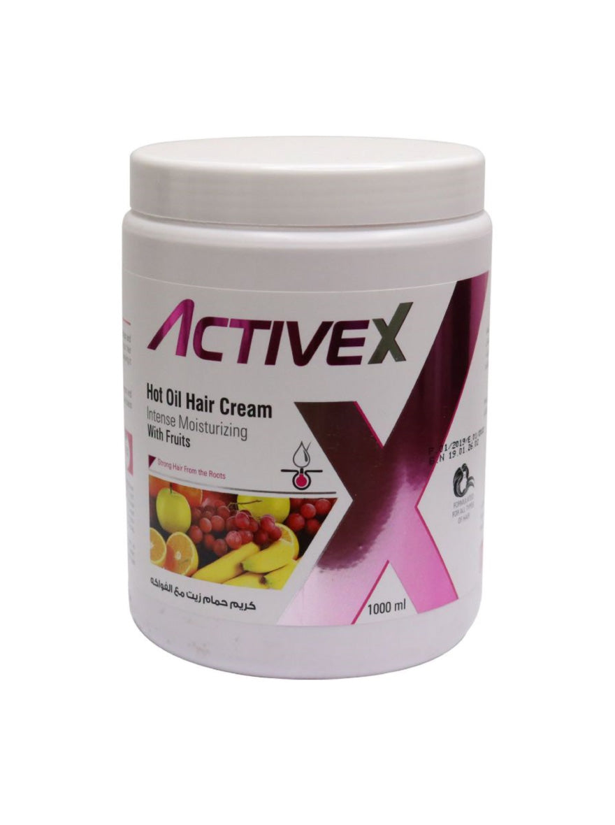 ActiveX Hot Oil Hair Cream 1000 Ml - Fruits (New) | Revitalizing and Nourishing
