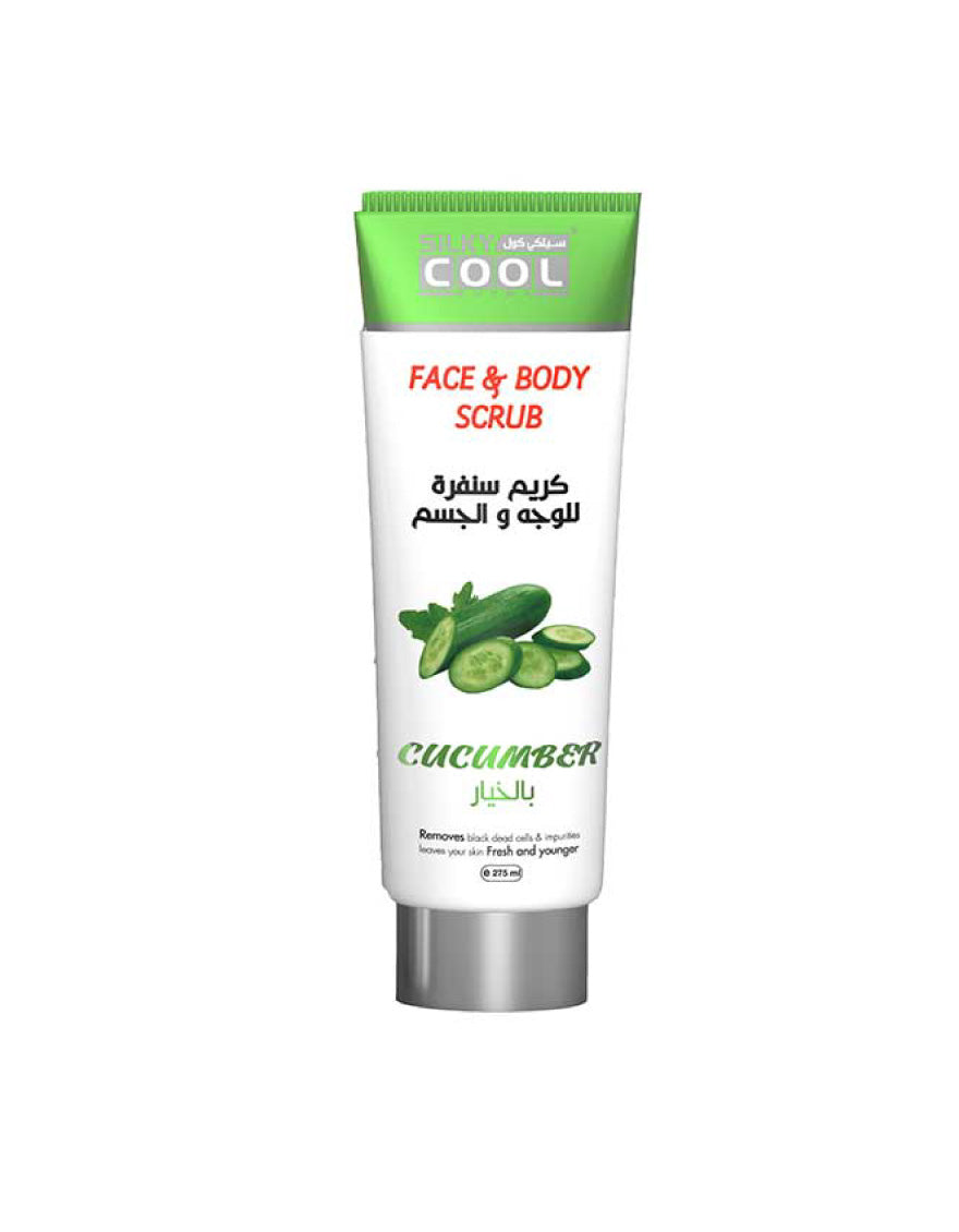 Silky Cool Facial Face & Body Scrub Tube 275 Ml - Cucumber
