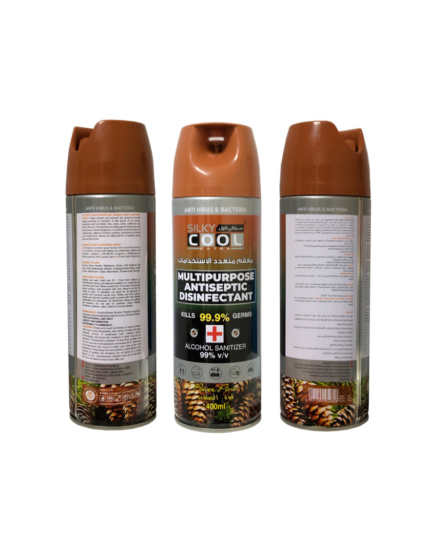 Silky Cool Multipurpose Antiseptic Disinfectant 400 Ml- Power Pine