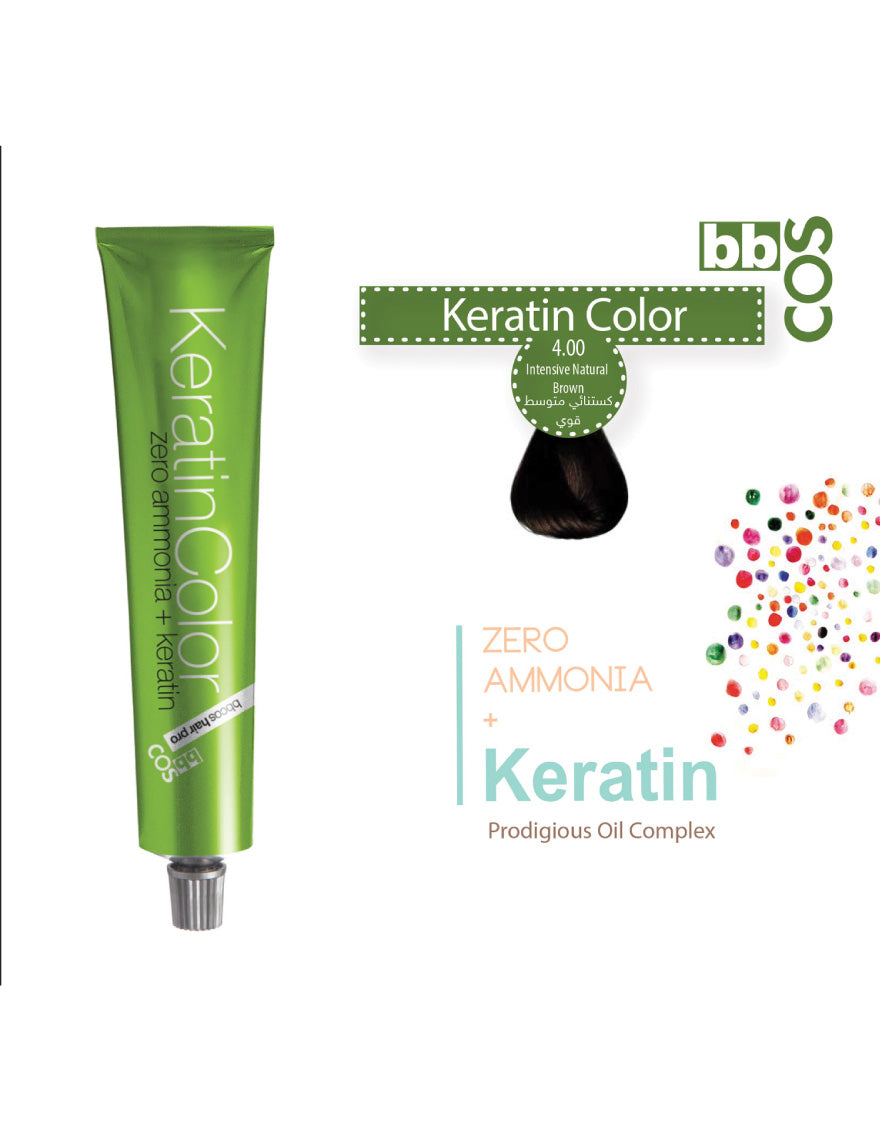 Keratin Hair Color 100 ml 4.00