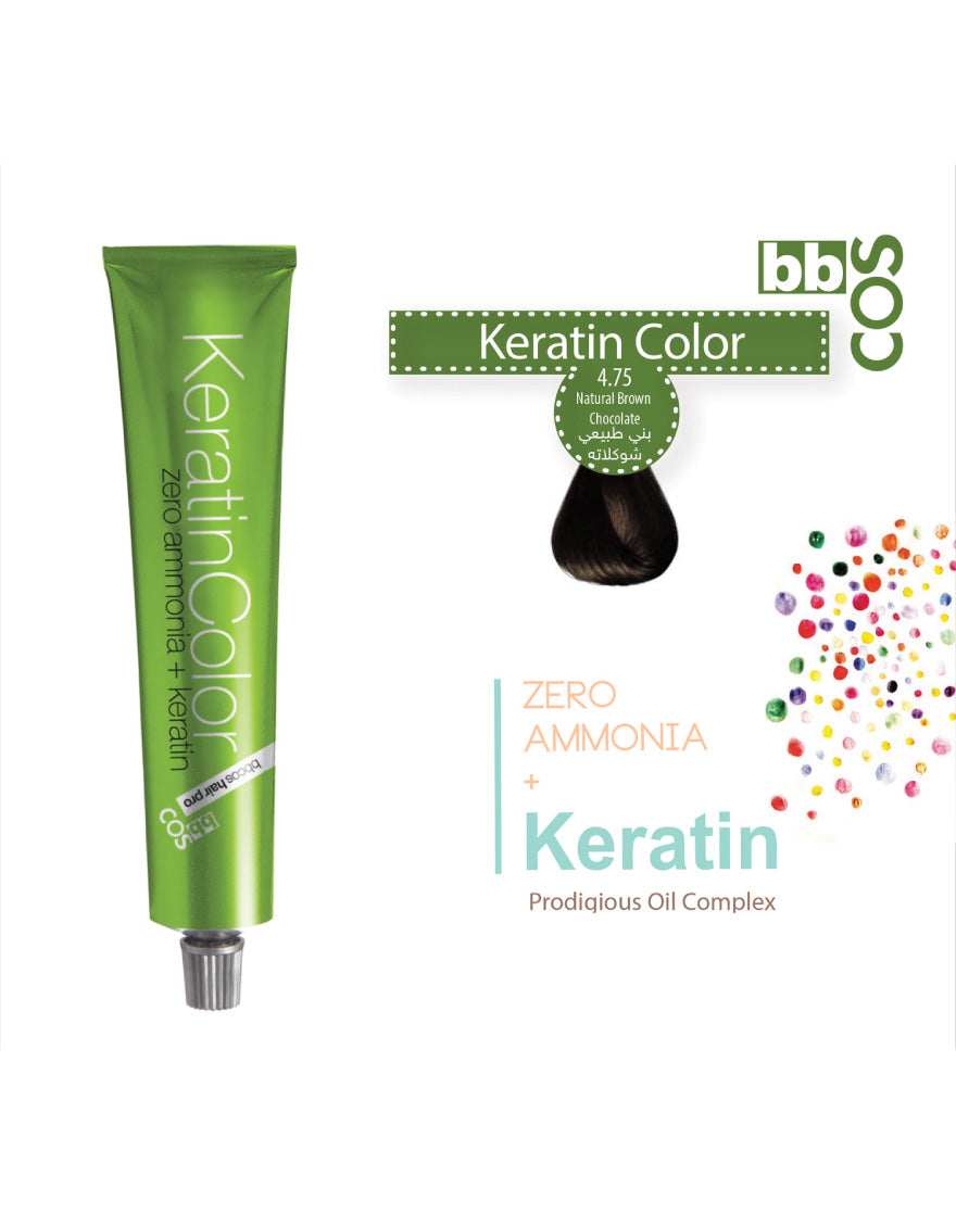 Keratin Hair Color 100 ml 4.75