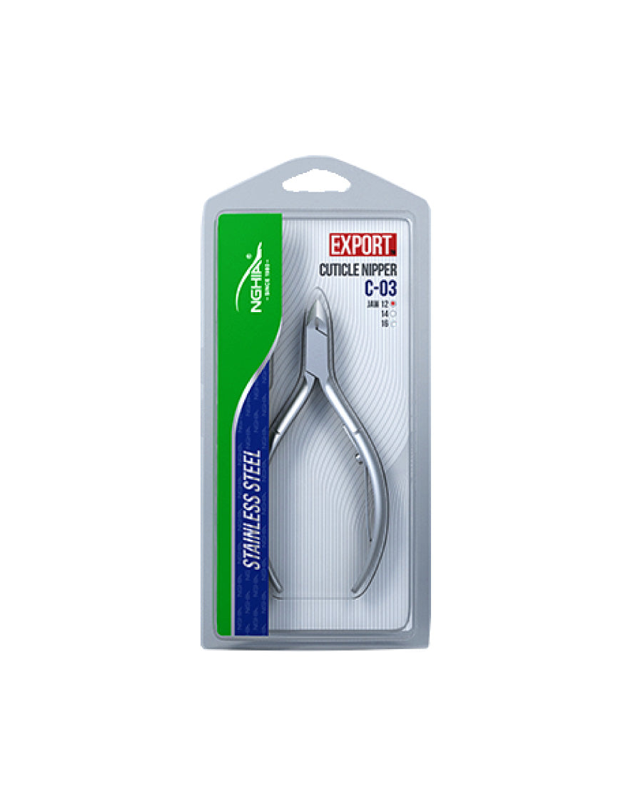 Nghia Cuticle Nipper Grey Plated C-03 (JAW 12)