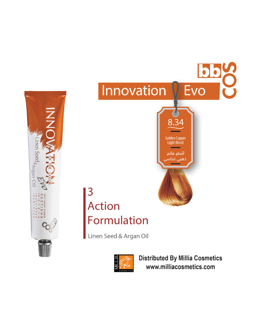 Innovation Hair Color 100 ml- 8.34