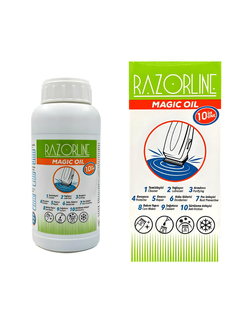 Razorline Clippers Magic Oil 10 functions in 1 - Versatile Cleaner and Lubricant of Clipper's Blade
