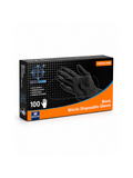 Max Care Black Nitrile Disposable Gloves Medium Powder Free 100 Pcs