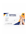 Max Care Disposable Vinyl Gloves Clear Large Powder Free 100 Pcs