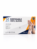 Max Care Disposable Vinyl Gloves Clear XL Powder Free 100 Pcs