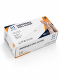 Max Care Disposable Vinyl Gloves Clear XL Powder Free 100 Pcs