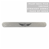 Pilot Nail File W4ZB 150/240 (12 Pcs) - Straight Zebra