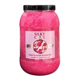 Silky Cool Rose Foot & Body Scrub Gel -4 Litre – Gentle Exfoliating Spa Scrub for Heels, Elbows & Knees, Daily Skin Softening