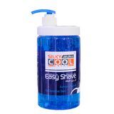 Silky Cool Easy Shave Gel for Normal & Sensitive Skin – Menthol Shaving Gel with Pump , Anti-Irritation, Razor Burn Protection – 500ml, 1000ml, 1500ml for Barbers & Men
