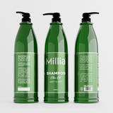 Millia Shampoo 3 Litre – Professional Nourishing Shampoo Available in Argan, Black Seed, Coconut, Olive Oil, and Rosemary for All Hair Types